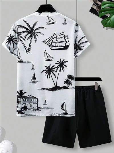 Barea – Elegant Sommer Zweiteilig Gedruckt  Set