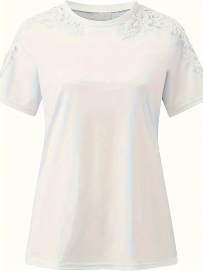 Ancuta – Elegantes Sommer Kurzarm T Hemd Mit Spitze