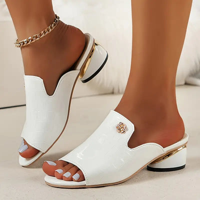 Archontia - Sandalen Mit Klobigem Absatz Und Krokodil-Muster