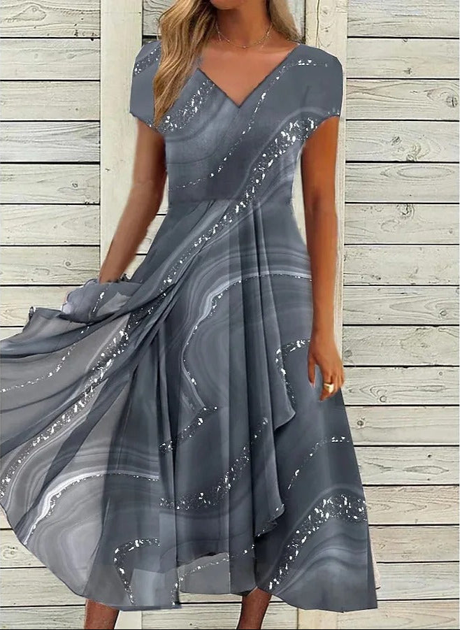 Ayana – Midikleid Mit V-Ausschnitt