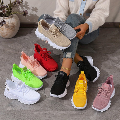 Bequeme Atmungsaktive Knit Sneakers für Damen