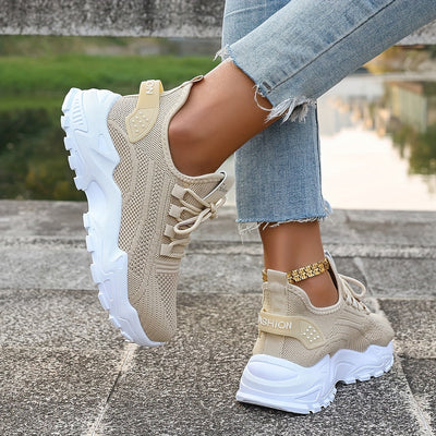 Bequeme Atmungsaktive Knit Sneakers für Damen