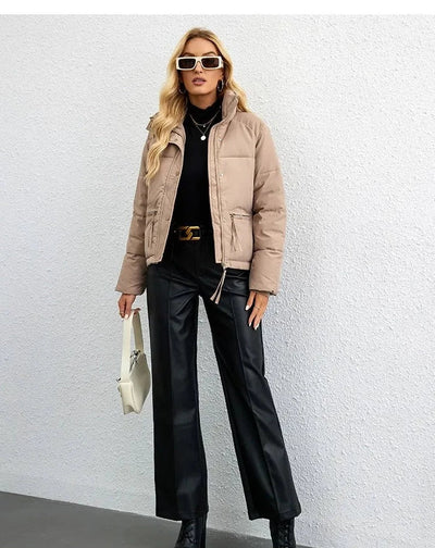 Briseis - kurze Pufferjacke mit langen Ärmeln