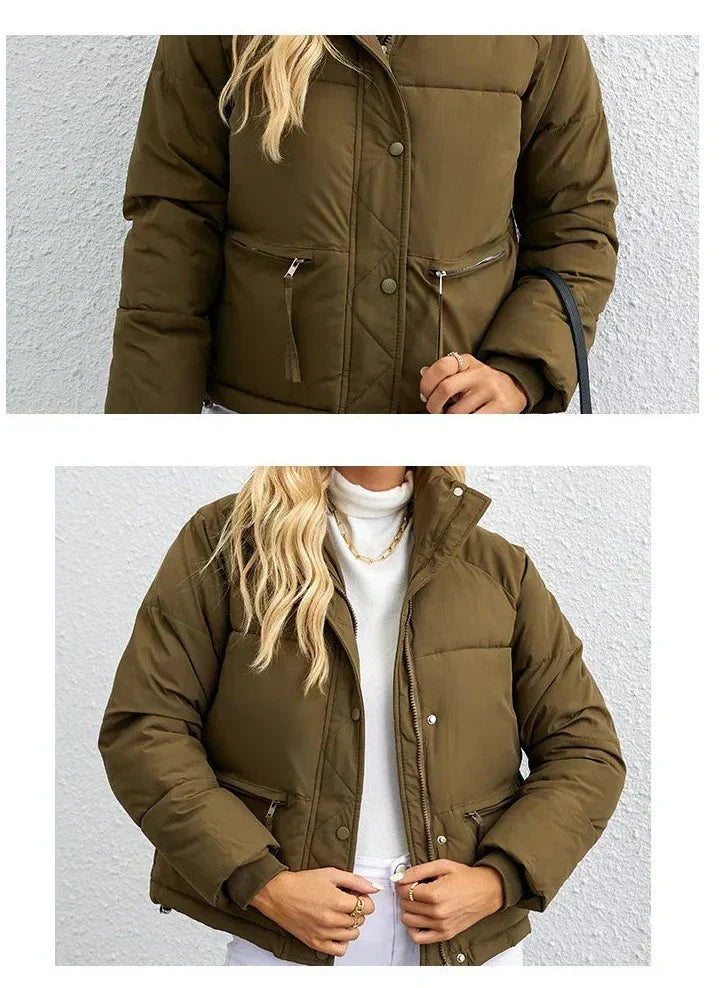 Briseis - kurze Pufferjacke mit langen Ärmeln