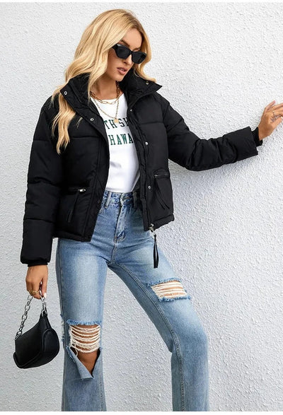 Briseis - kurze Pufferjacke mit langen Ärmeln