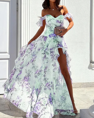Ariana - elegant ein Schulter Druck Kleid