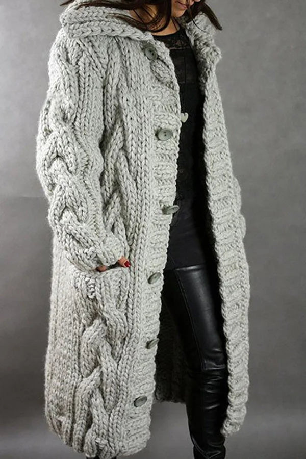 Mariana - stilvoll gestrickt lang Strickjacke für die kalten Tage