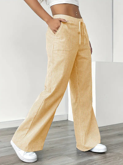 Alina – Elegante Gestreifte Hose Mit Taschen
