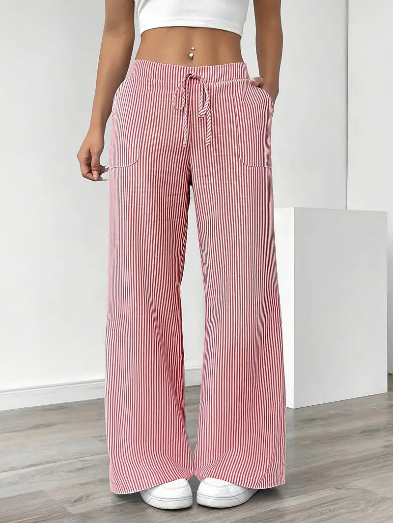 Alina – Elegante Gestreifte Hose Mit Taschen
