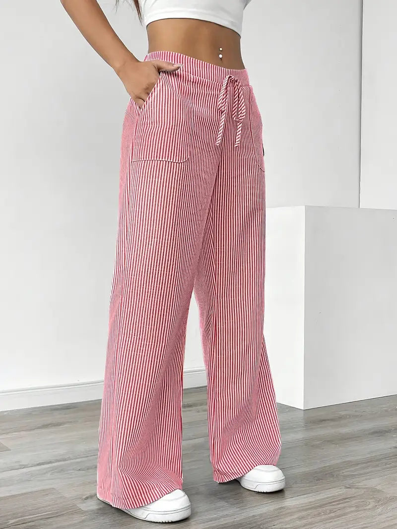 Alina – Elegante Gestreifte Hose Mit Taschen