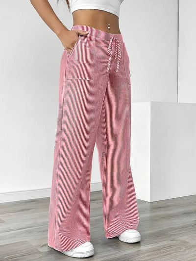 Alina – Elegante Gestreifte Hose Mit Taschen
