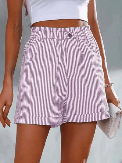 Linda - lockere, gestreifte Shorts