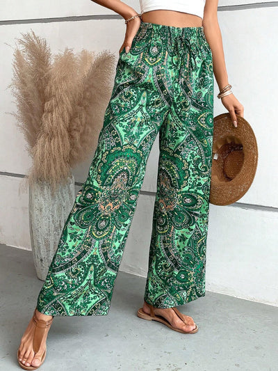 Lauren - bedruckte Hose mit weitem Bein