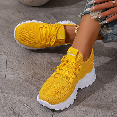 Bequeme Atmungsaktive Knit Sneakers für Damen