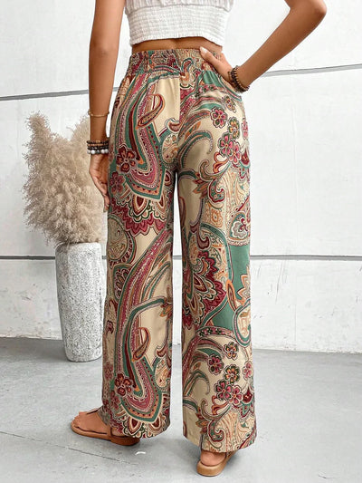 Lauren - bedruckte Hose mit weitem Bein