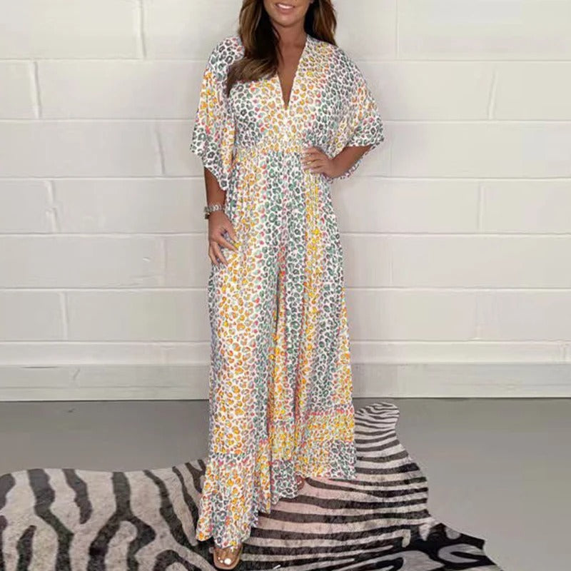 Anthea – Eleganter Jumpsuit Mit V-Ausschnitt Und Hoher Taille