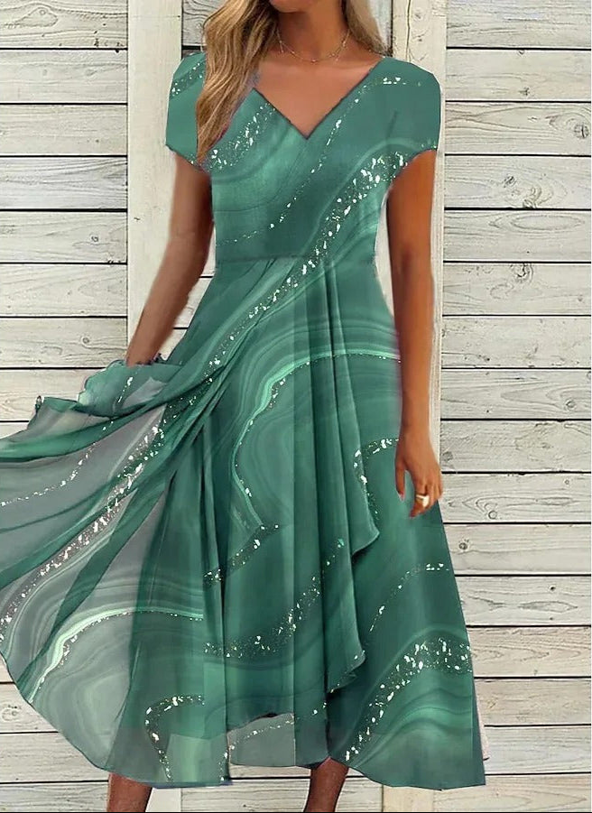 Ayana – Midikleid Mit V-Ausschnitt