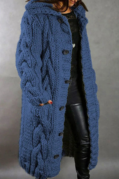 Mariana - stilvoll gestrickt lang Strickjacke für die kalten Tage