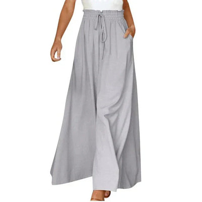Sallie - bequeme Hose mit weitem Bein und elastischem Bund für einen lässigen und eleganten Look