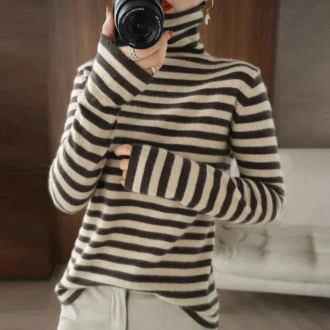 Suhira | Damen Winter Rollkragen Pullover | Warme