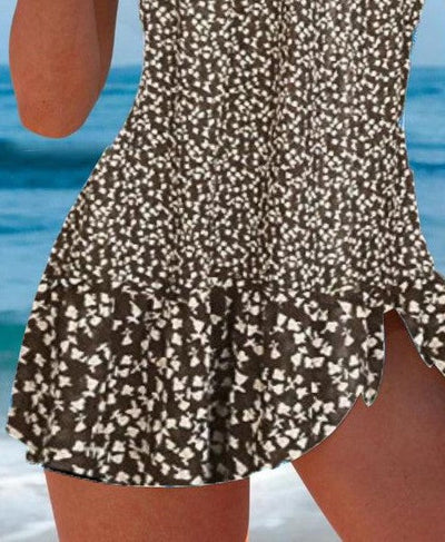 Ärmelloses Badekleid mit Trägern für Damen