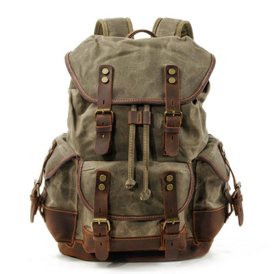 Kimba | Herren Leinwand Robuster Rucksack | Vintage