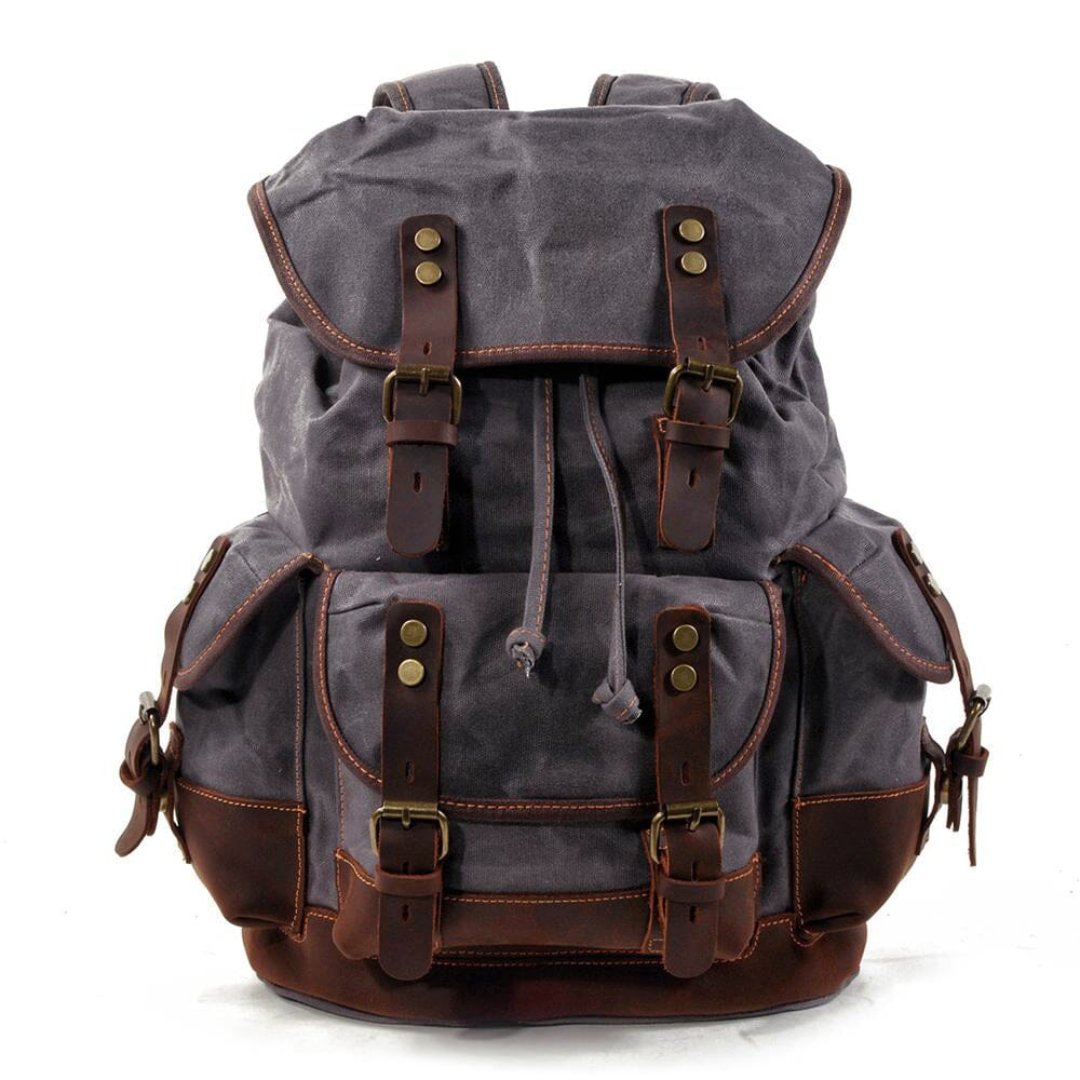 Kimba | Herren Leinwand Robuster Rucksack | Vintage