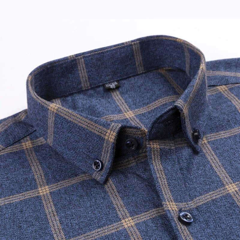 Mathis - klassisch kariertes Button-up-Hemd mit Komfort-Passform
