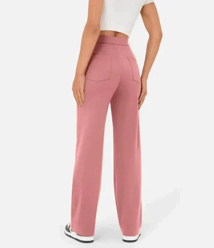 Weite Hose – Stretch – Bequem – Hose mit hoher Taille – Damenhose