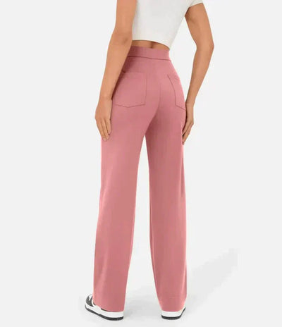 Weite Hose – Stretch – Bequem – Hose mit hoher Taille – Damenhose