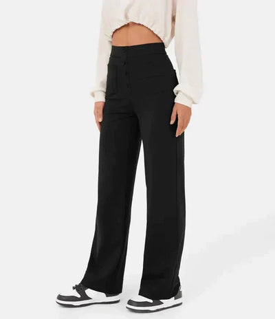 Weite Hose – Stretch – Bequem – Hose mit hoher Taille – Damenhose