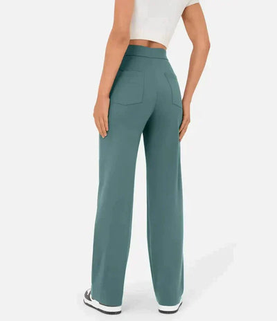 Weite Hose – Stretch – Bequem – Hose mit hoher Taille – Damenhose