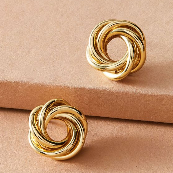 Vintage Goldene Spiralohringe