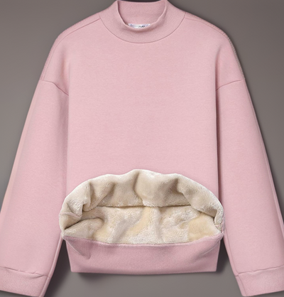 Dashina - Warmes Damen-Sweatshirt mit Sherpa-Fleece
