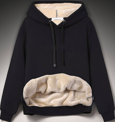 Dashina - Warmes Damen-Sweatshirt mit Sherpa-Fleece