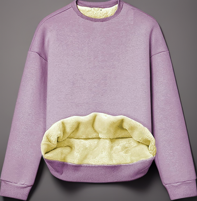 Dashina - Warmes Damen-Sweatshirt mit Sherpa-Fleece