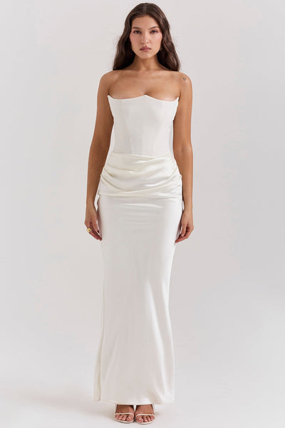 Alanis – Maxikleid Mit Schulterfreiem Ausschnitt