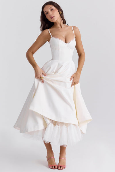 Arestina – Modisches Midi Kleid Aus Tüll