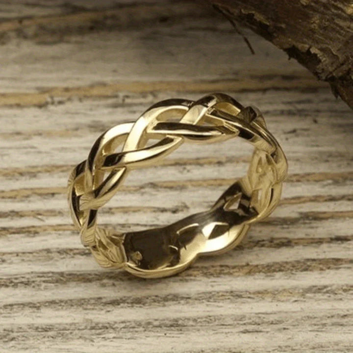 Vintage Goldener geflochtener Ring