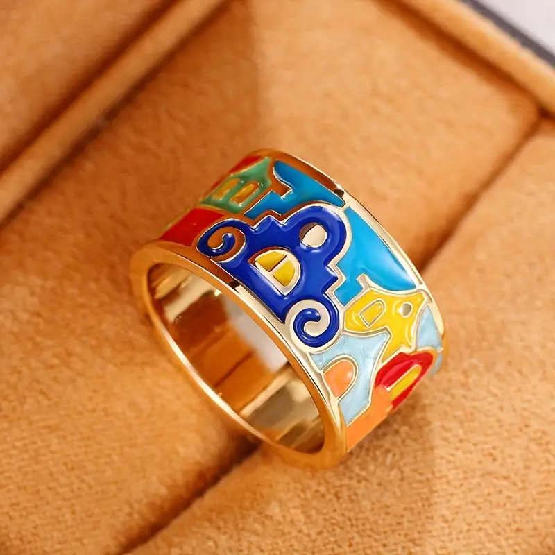 Vintage Emaille Ring