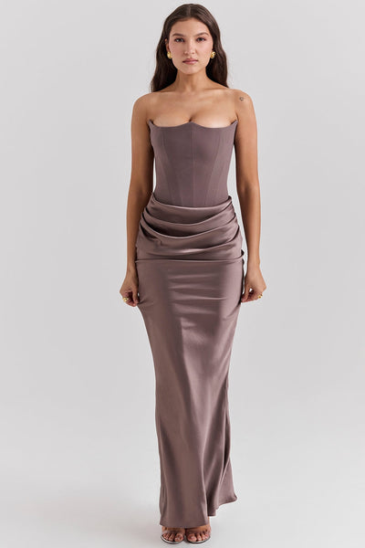 Alanis – Maxikleid Mit Schulterfreiem Ausschnitt