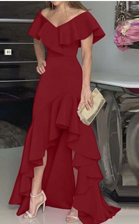 Leslie - modisches langes Midikleid