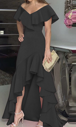 Leslie - modisches langes Midikleid