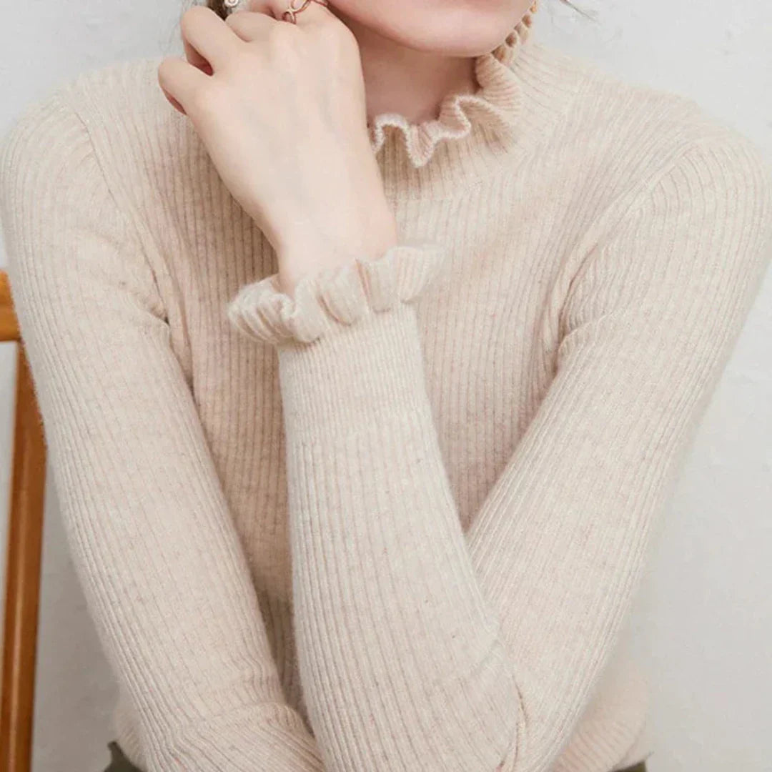 Podina | Damen Rollkragen Strick Pullover | Winter