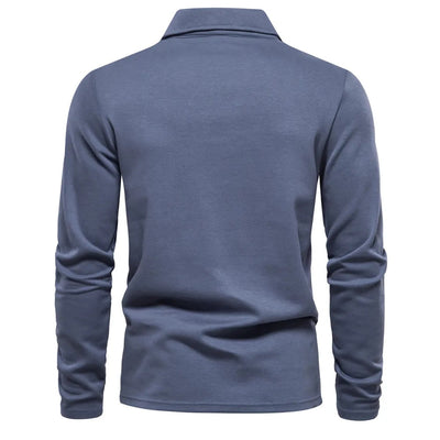 Lucas - klassisches Langarm-Polo mit elegantem Kragen