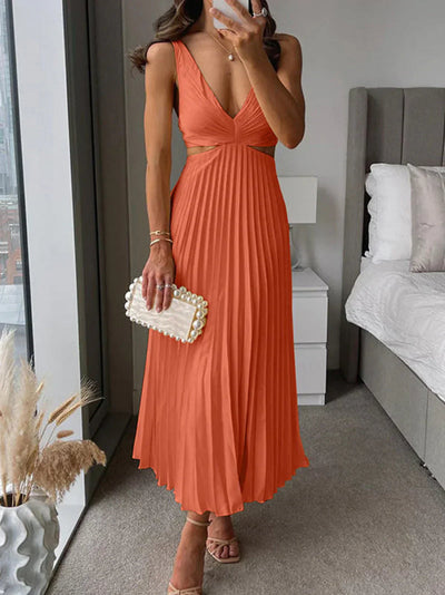 Zampia – Elegantes Kleid Mit Schlitz Und Taillierter Taille