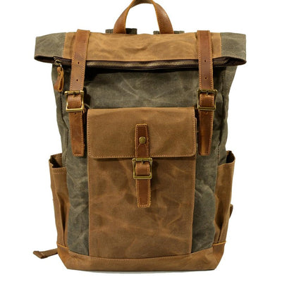 Chrisna | Herren Draußen Vintage Rucksack | Leinwand