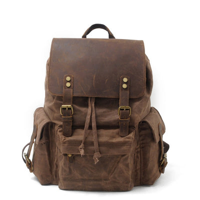 Michinet | Herren Vintage Draußen Rucksack | Leinwand
