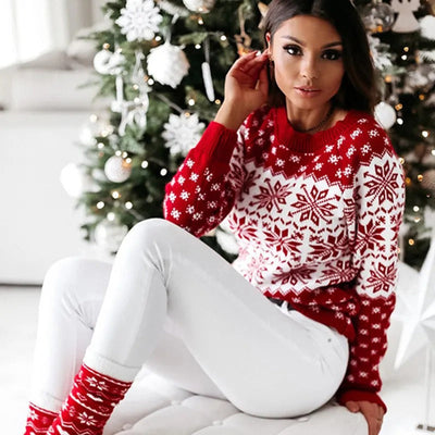 Zenne - weihnachtlicher Schneeflocken-Pullover
