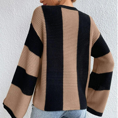 Lena - braun/schwarz gestreifter Pullover